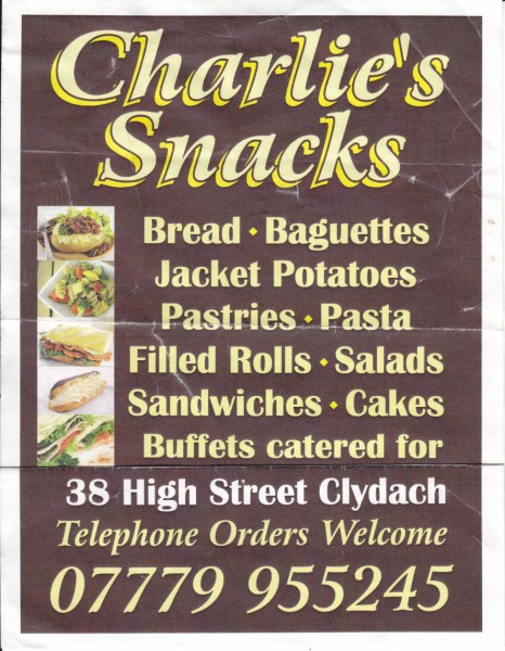 swansea charlies snacks