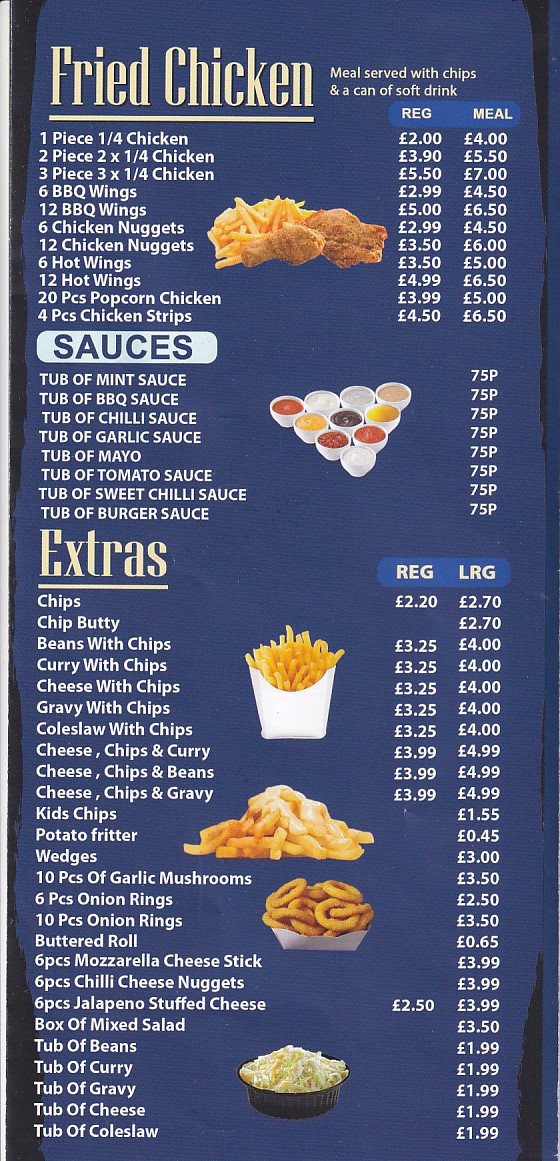 Menu 4 of Uplands Fish Bar & Kebab House